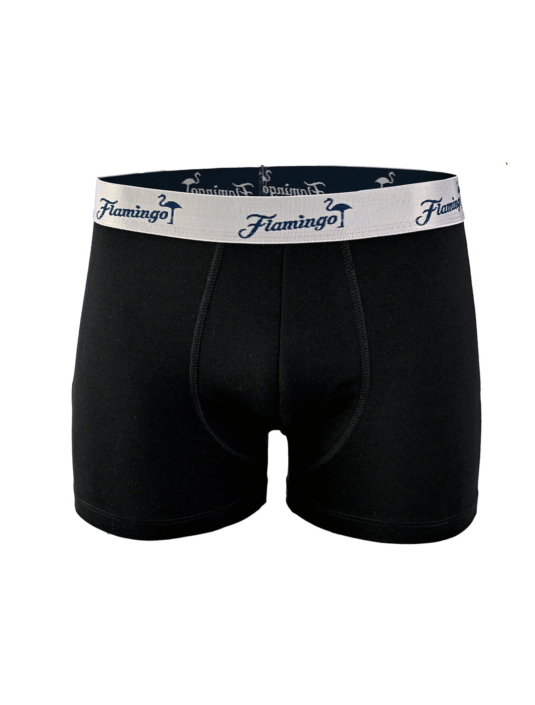 3 pack bóxer Cloud Flamingo negro de algodón Pima Peruano, vista frontal - Ropa Flamingo
