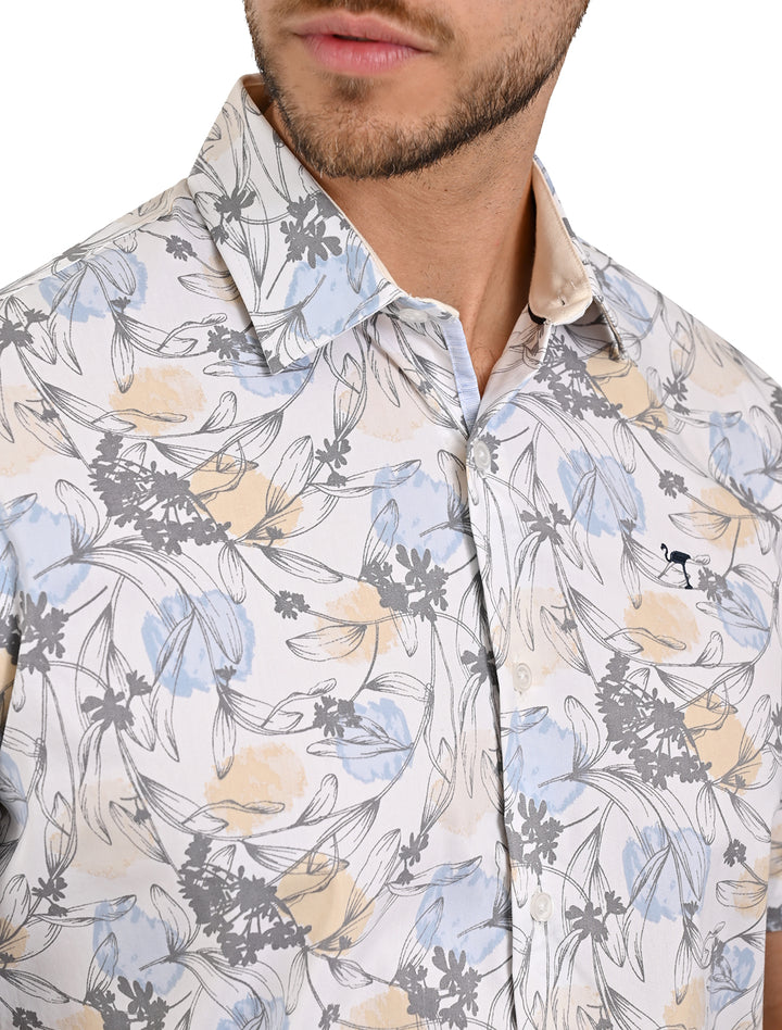 Camisa Casual Flamingo en Manga Corta