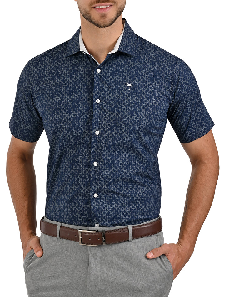 Camisa Casual Flamingo en Manga Corta