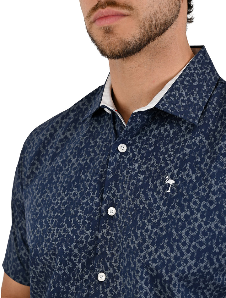 Camisa Casual Flamingo en Manga Corta