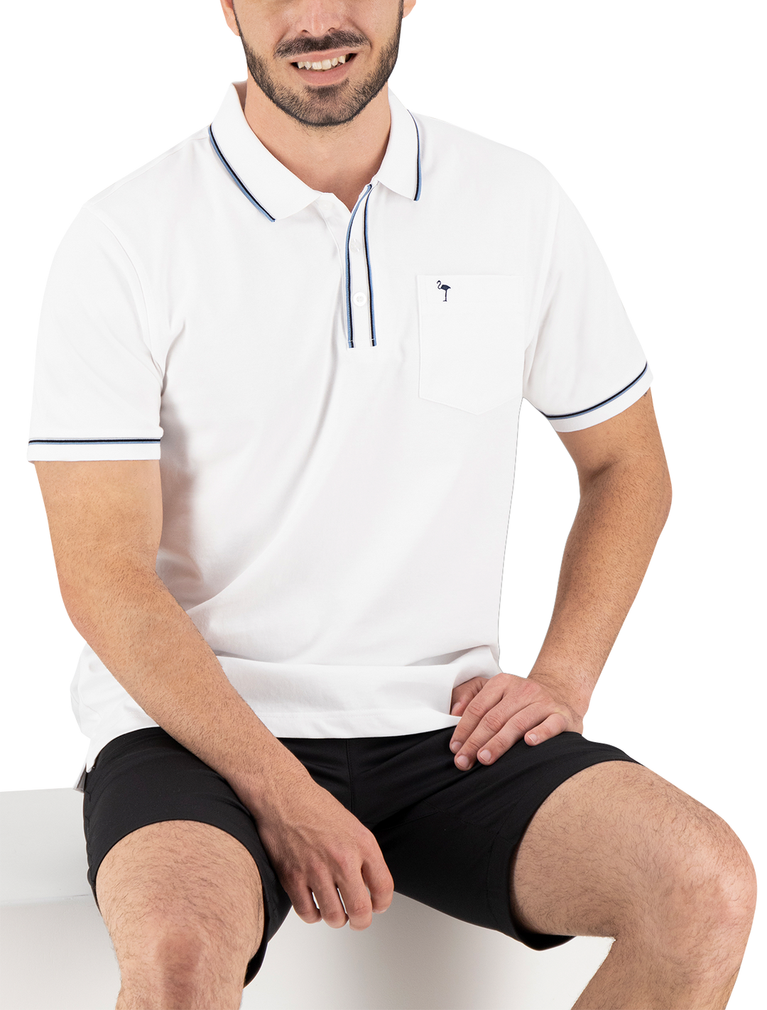 Polo Flamingo - Blanco