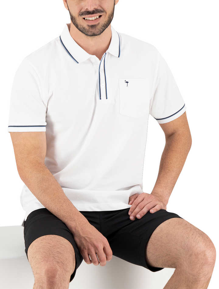 Polo Flamingo - Blanco